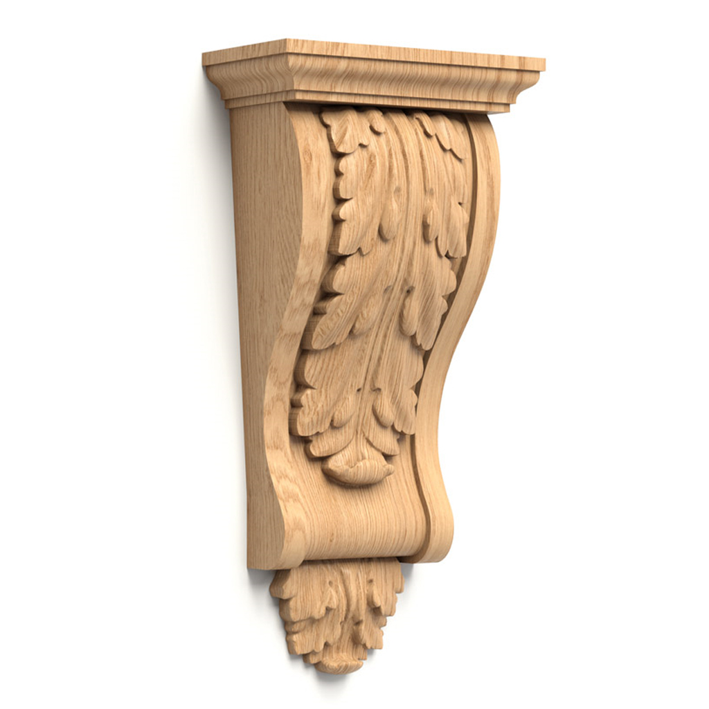 Carved decorative corbel with acanthus leaf Victorian for interiors